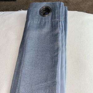 Blue Grommet Black Out, Curtain, 2 panels 84”